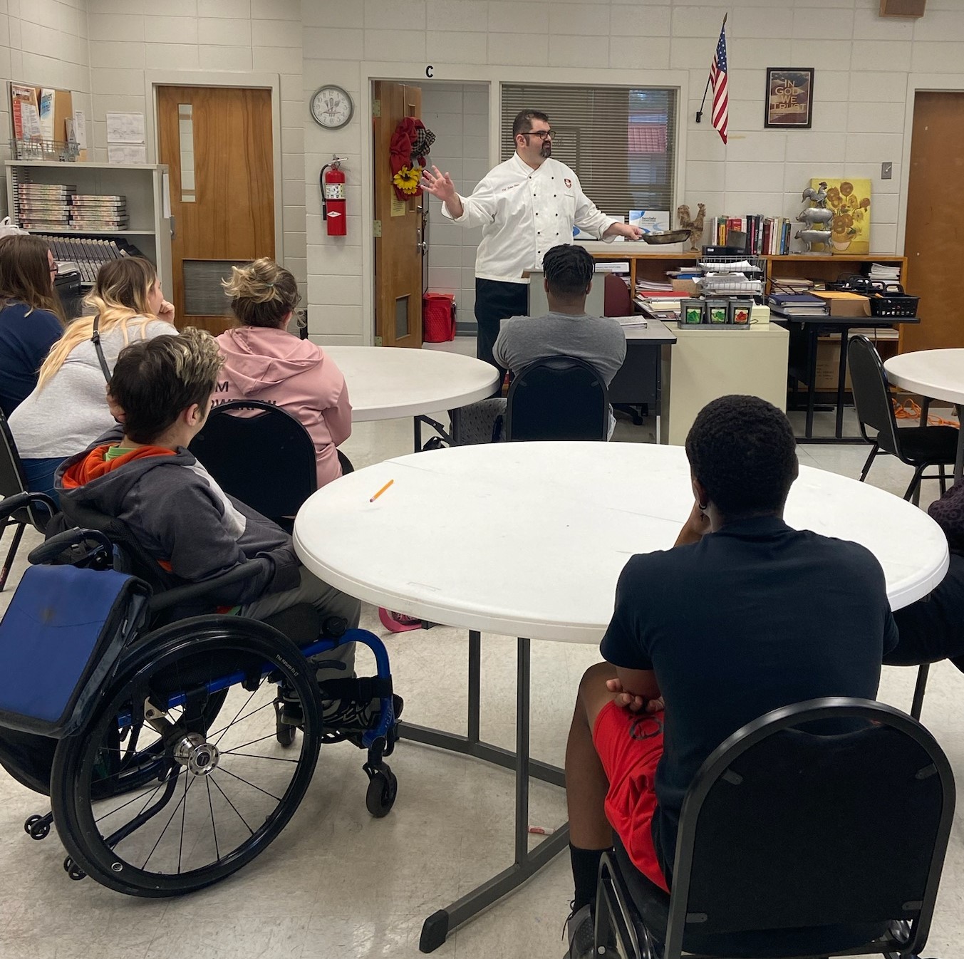 Jones College Culinary Arts Instructor Chef Josh Oubre Visits